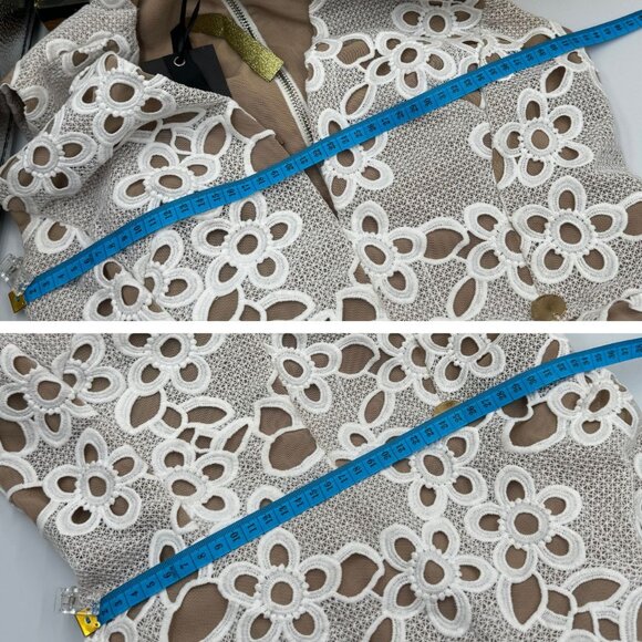 🆕 BRONX & BANCO 🧿 NWT Donna White Ruffled Lace Midi Dress, Sz S - US 4 - Picture 16 of 16